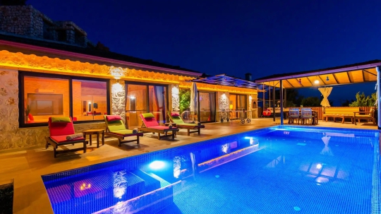 Villa Noa 2 - Akdeniz, Antalya, Kaş, Kalkan / Üzümlü - Deniz manzaralı tatil villası